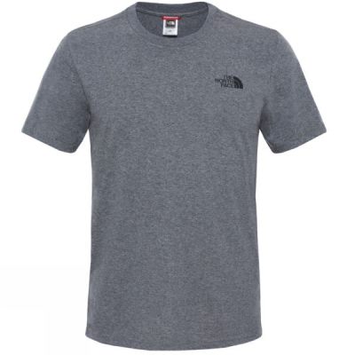 Tee The North Face Manga Corta Simple Dome Hombre - Gris - Chile IQG507361